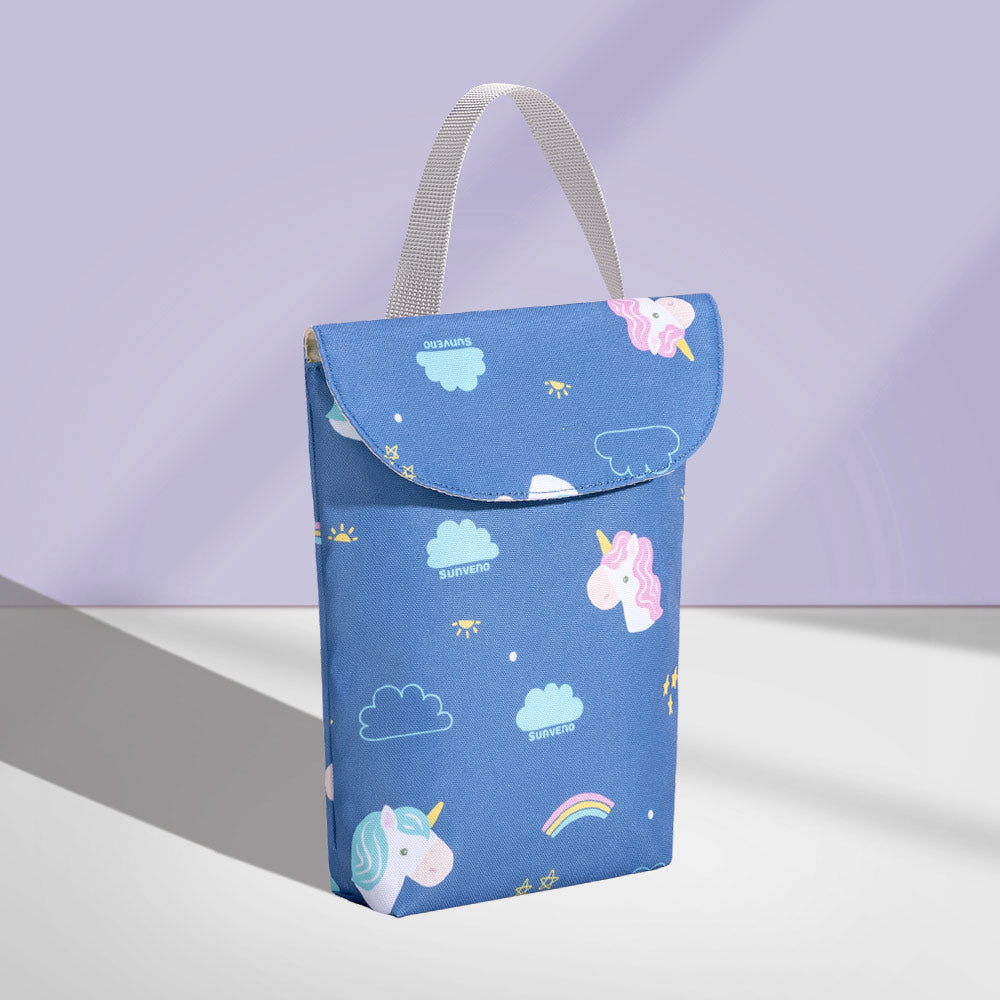 Sunveno Baby Diaper Bag Organizer Reusable Waterproof Wet/Dry Cloth Bag Mummy Storage Nappy Bag for Disposable diaper Clothing