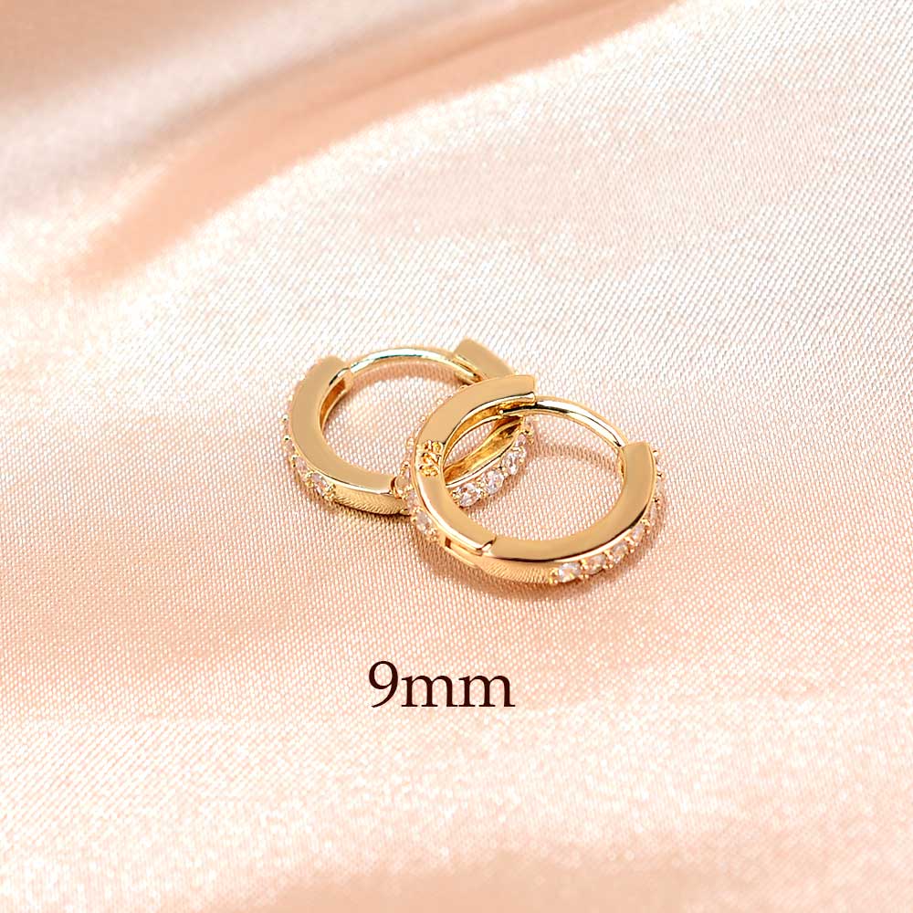 Rainbow CZ Huggies Hoop Earrings Girl Tiny Rings Cartilage Small Helix Piercing Tragus Conch Earlobe Circle Men Hoops Arete