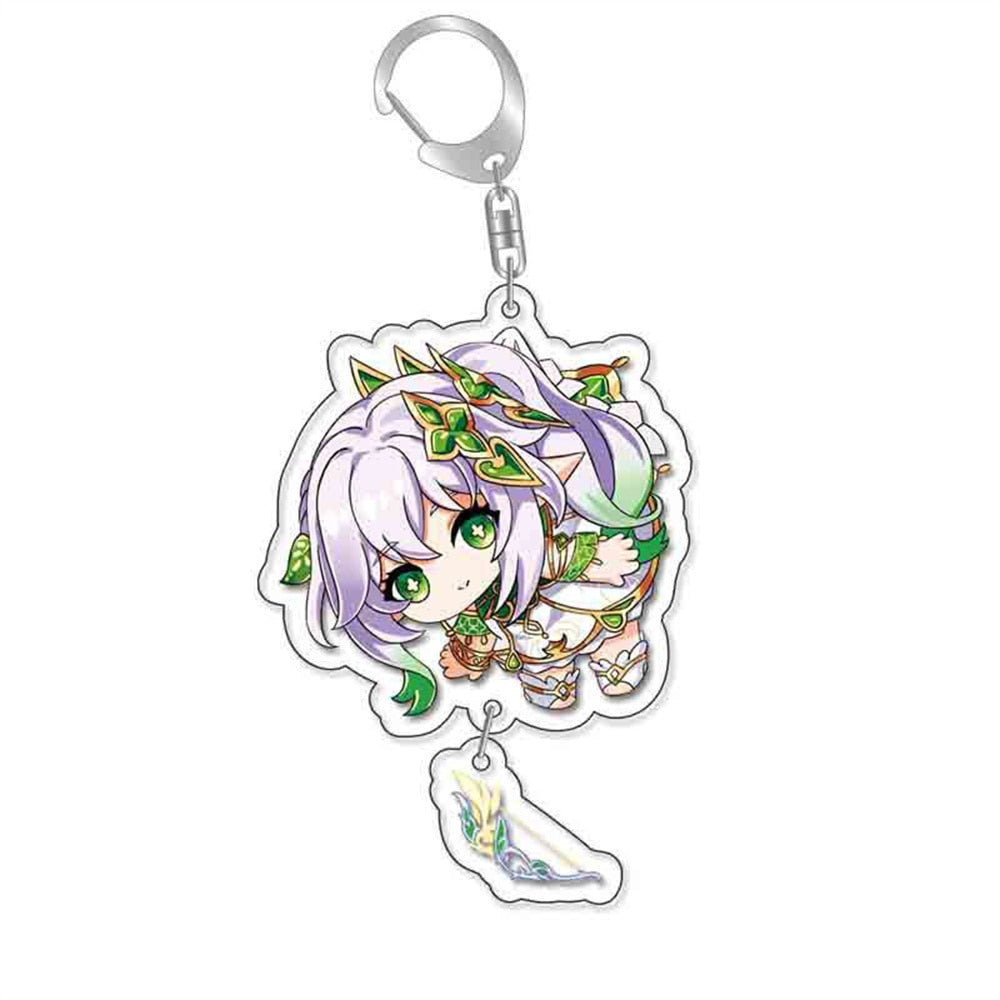 Anime Genshin Impact Keychain Cartoon Cosplay Keychains with pendant metal Car key chain Key Ring Men Women Baby Jewelry Gift