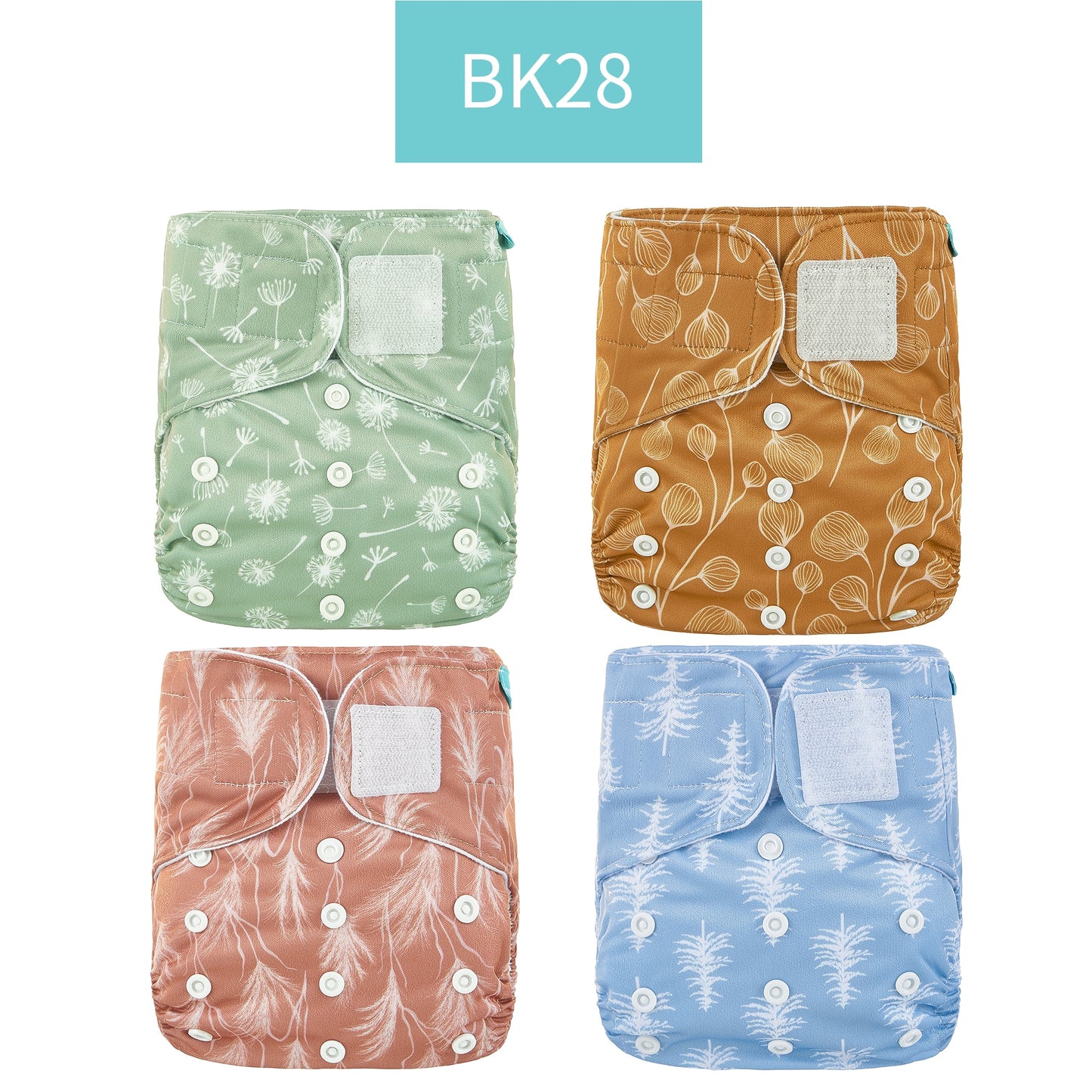 Happyflute 2023 4pcs/set Washable Eco-friendly Baby Cloth Diaper Ecological Adjustable Nappy Reusable Diaper Fit 0-2year 3-15kg
