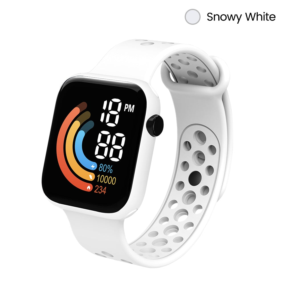 Twitch Children Kids Watch Wristwatch Boy Girls Sport LED Simple Color Silicone Strap Kids Watches Student Gift For Wholesale