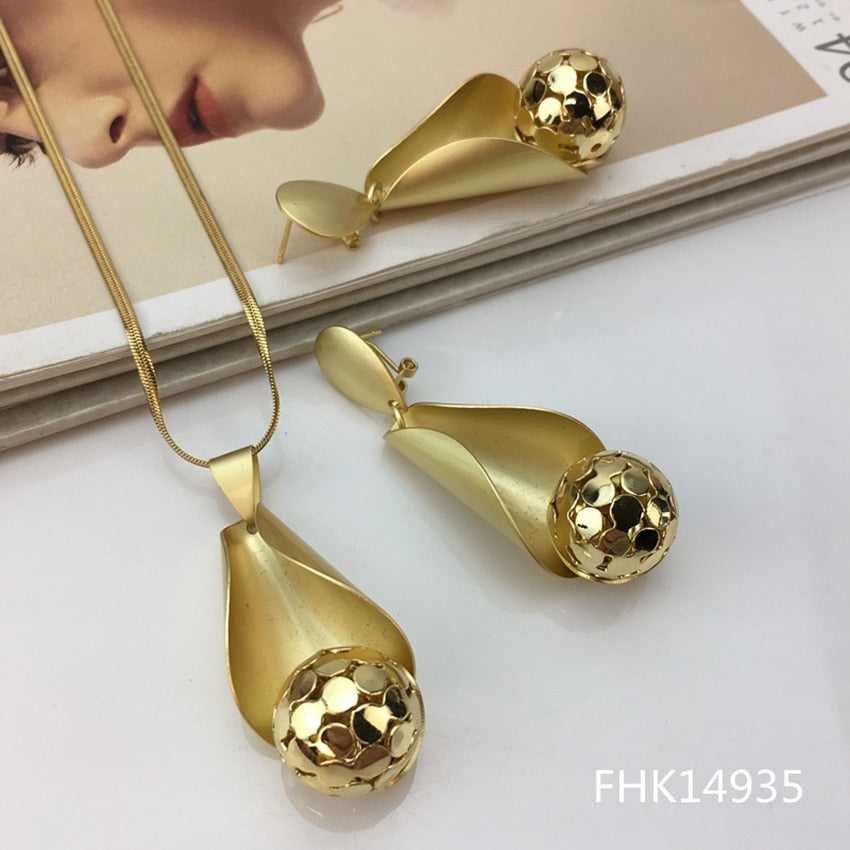 Yuminglai Unique Necklace Pendant with Earrings for Women Everyday Use Jewelry fhk15082