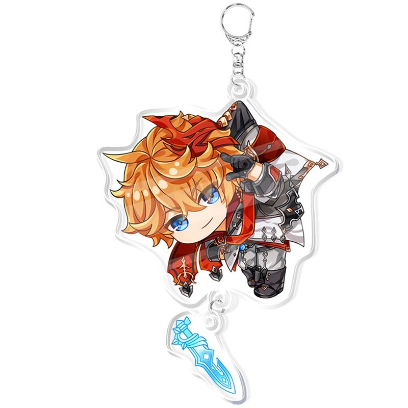 Anime Genshin Impact Keychain Cartoon Cosplay Keychains with pendant metal Car key chain Key Ring Men Women Baby Jewelry Gift