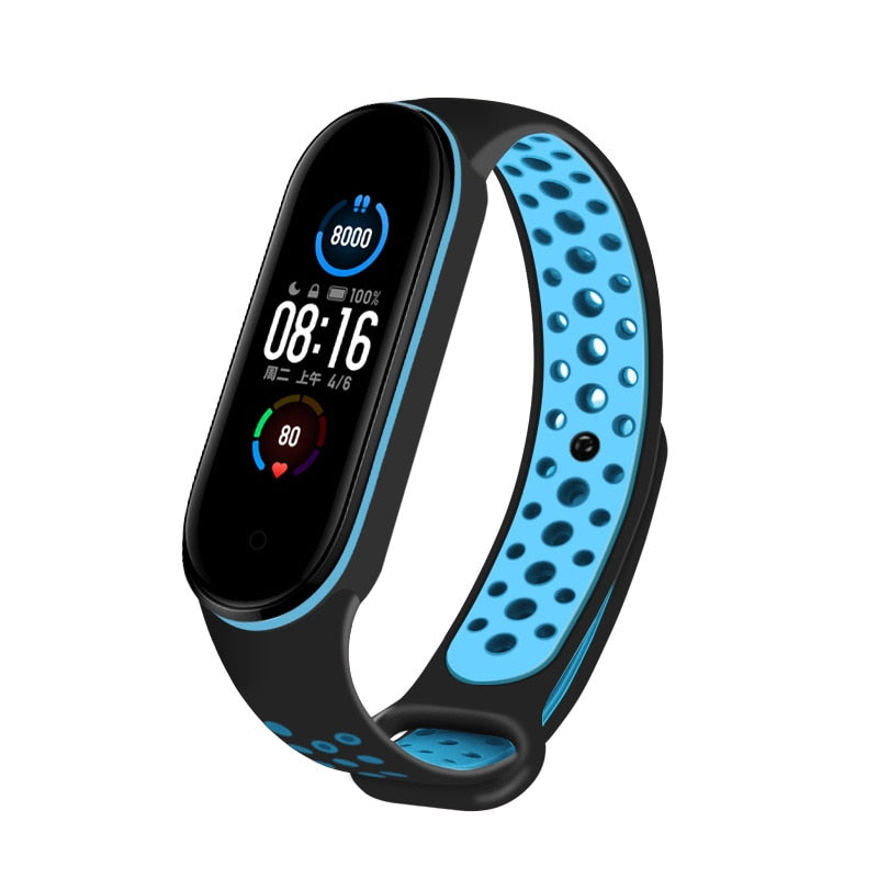 Straps for Xiaomi Mi Band 3 4 Silicone Material Replacement Bracelet Silicone Strap for Xiaomi Mi Band 5 Smart Watch Accessories