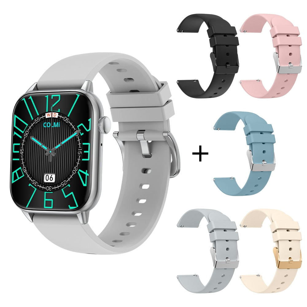 COLMI C60 Smartwatch 1.9 inch Full Screen Bluetooth Calling Heart Rate Sleep Monitor 100 Sport Models Smart Watch For Men Women