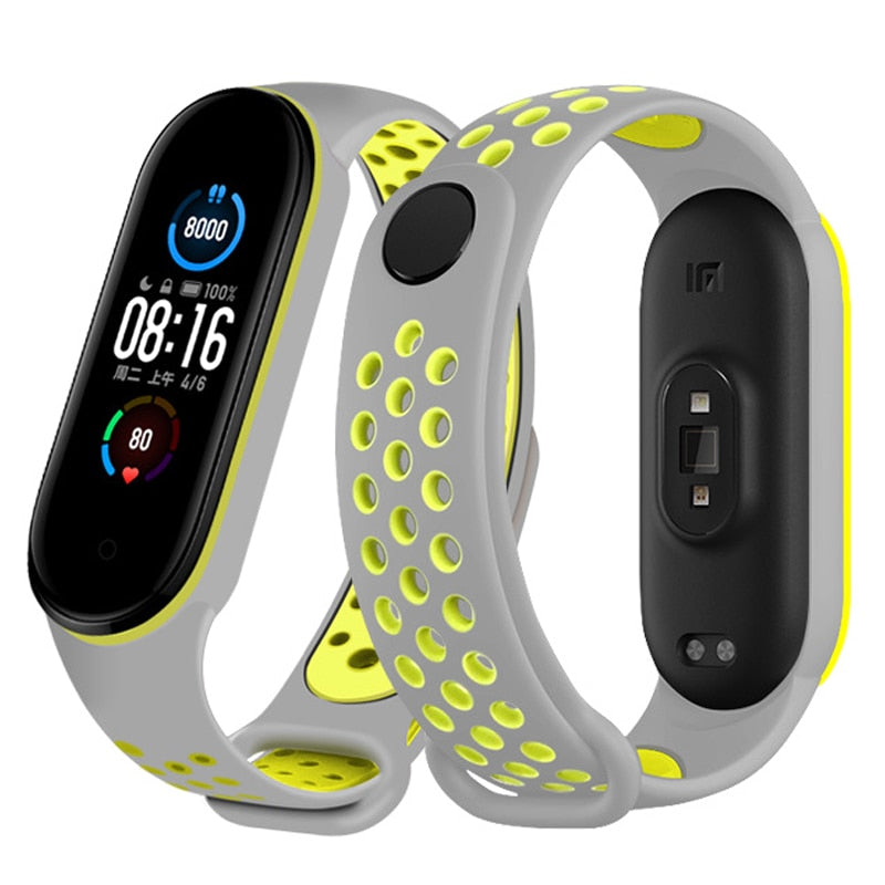 Straps for Xiaomi Mi Band 3 4 Silicone Material Replacement Bracelet Silicone Strap for Xiaomi Mi Band 5 Smart Watch Accessories