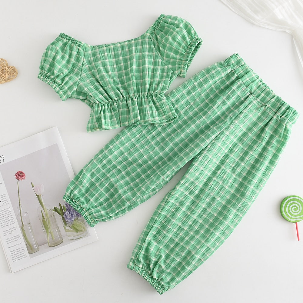 Bear Leader Girls Clothing Sets New Summer Sleeveless T-shirt+Print Bow Skirt 2Pcs for Kids Clothing Sets Baby Clothes Outfits