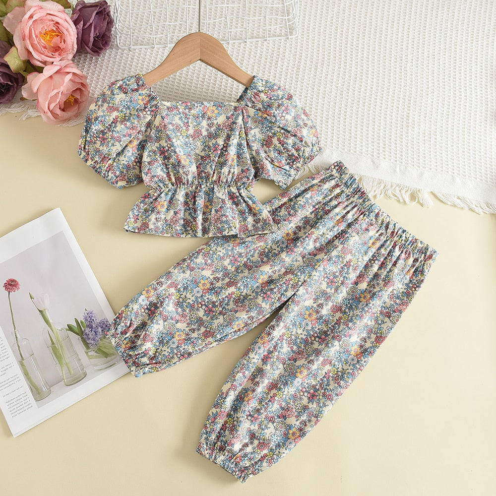 Bear Leader Girls Clothing Sets New Summer Sleeveless T-shirt+Print Bow Skirt 2Pcs for Kids Clothing Sets Baby Clothes Outfits