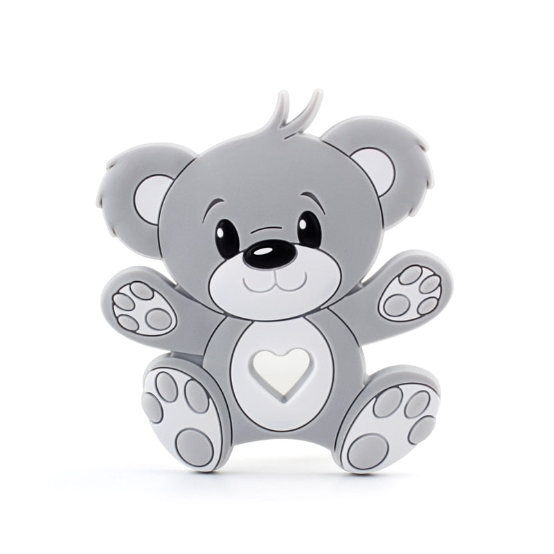 Keep&amp;Grow 1pcs Baby Animal Silicone Teethers Dog Dinosaur Koala Baby Teething Product Accessories For Pacifier Chains BPA Free