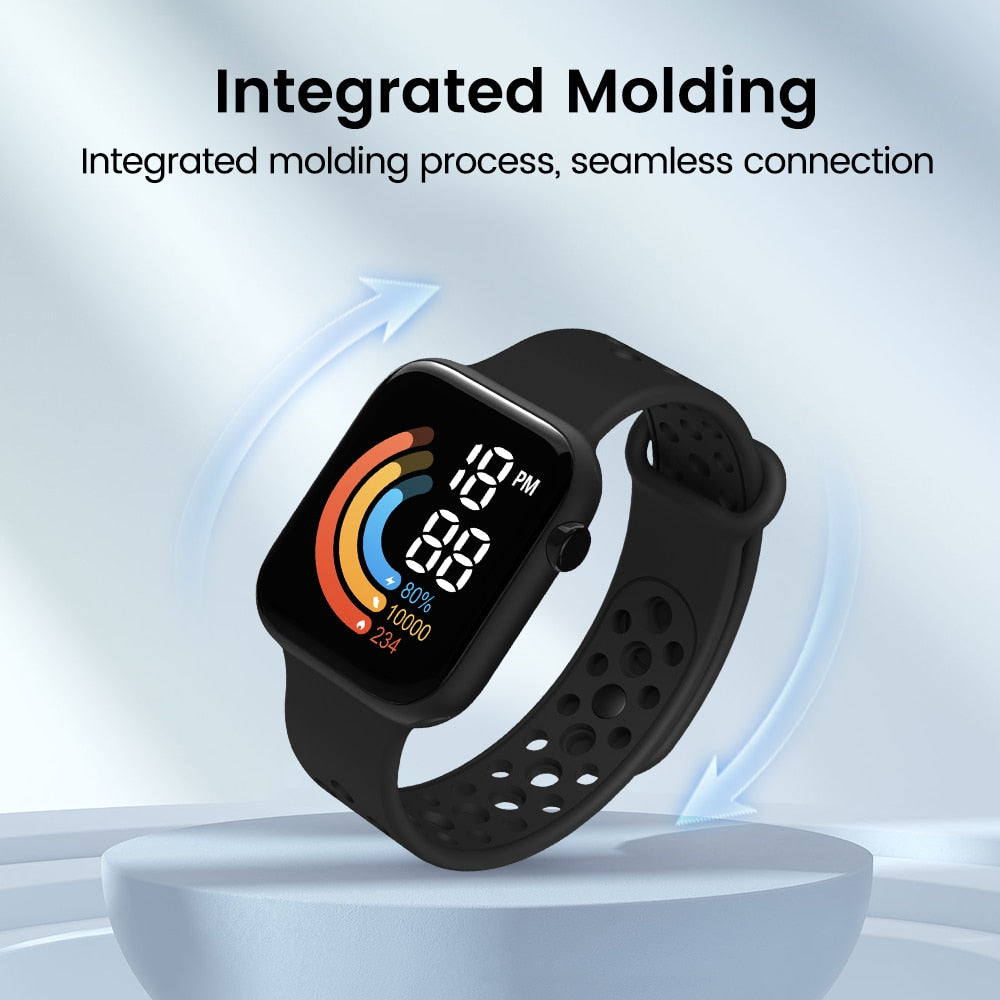 Twitch Children Kids Watch Wristwatch Boy Girls Sport LED Simple Color Silicone Strap Kids Watches Student Gift For Wholesale