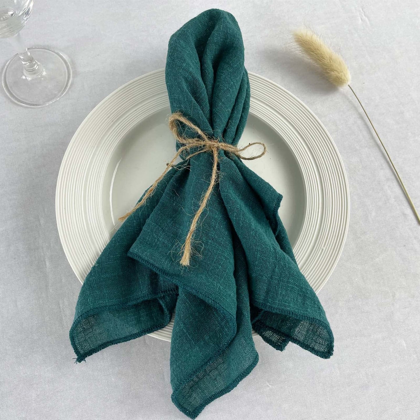 4PCS Decoration Mariage Gauze Crepe Cloth Napkins Pure Cotton Fabric Wedding Decor Everyday Use Dinner Tea Towel Table Village