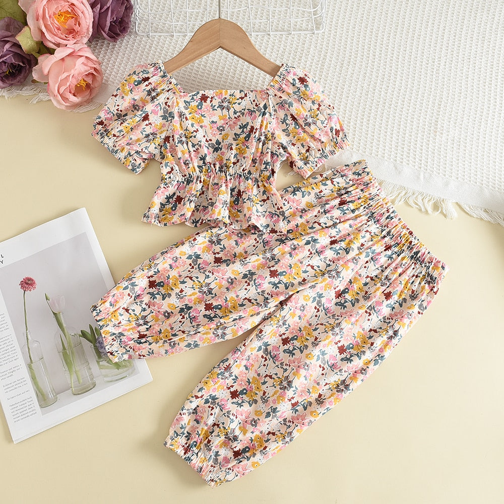Bear Leader Girls Clothing Sets New Summer Sleeveless T-shirt+Print Bow Skirt 2Pcs for Kids Clothing Sets Baby Clothes Outfits