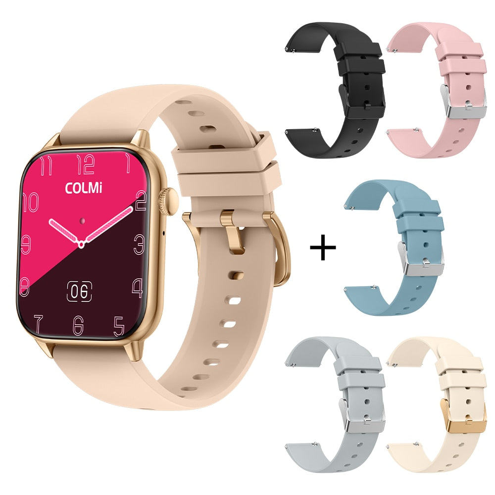 COLMI C60 Smartwatch 1.9 inch Full Screen Bluetooth Calling Heart Rate Sleep Monitor 100 Sport Models Smart Watch For Men Women