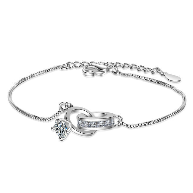 Adjustable Silver Color Dreamcatcher Tassel Feather Round Bead Charm Bracelet &amp;Bangle For Women Elegant Jewelry sl209
