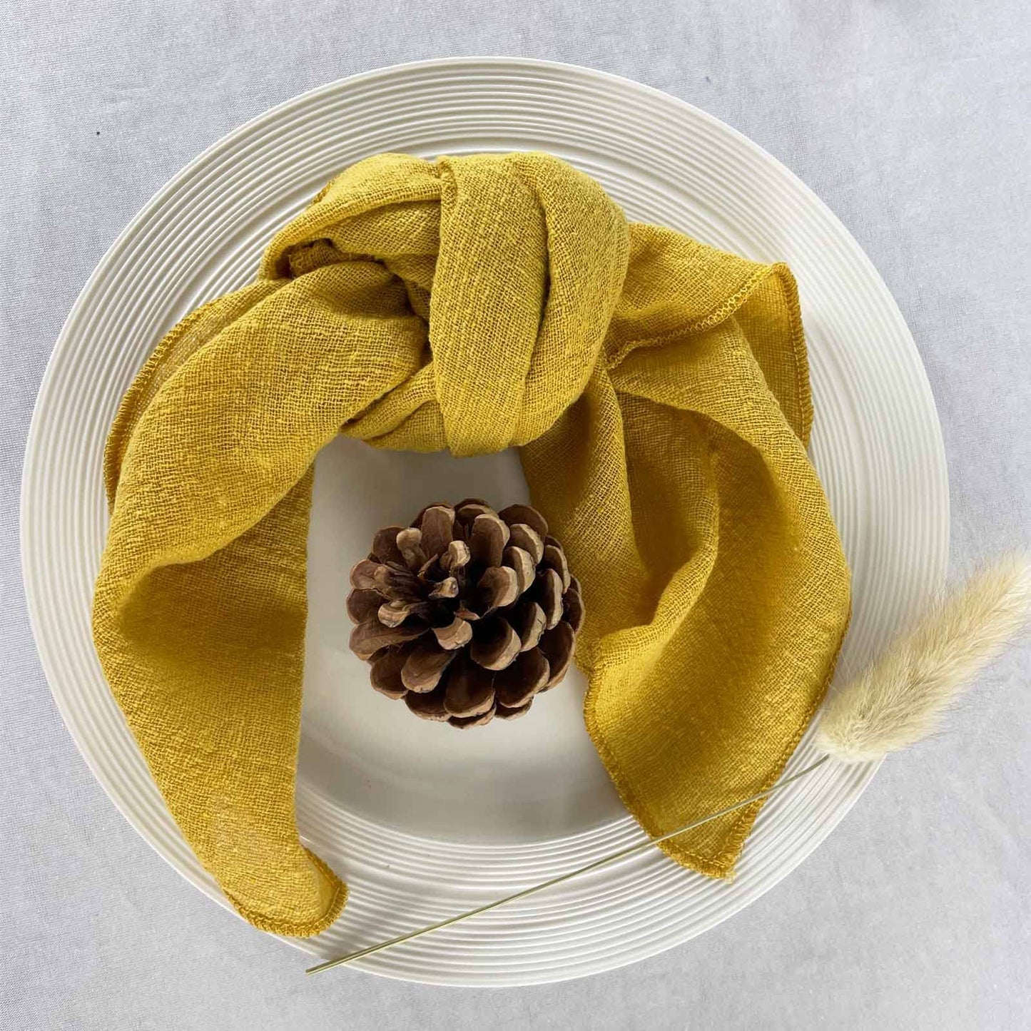4PCS Decoration Mariage Gauze Crepe Cloth Napkins Pure Cotton Fabric Wedding Decor Everyday Use Dinner Tea Towel Table Village