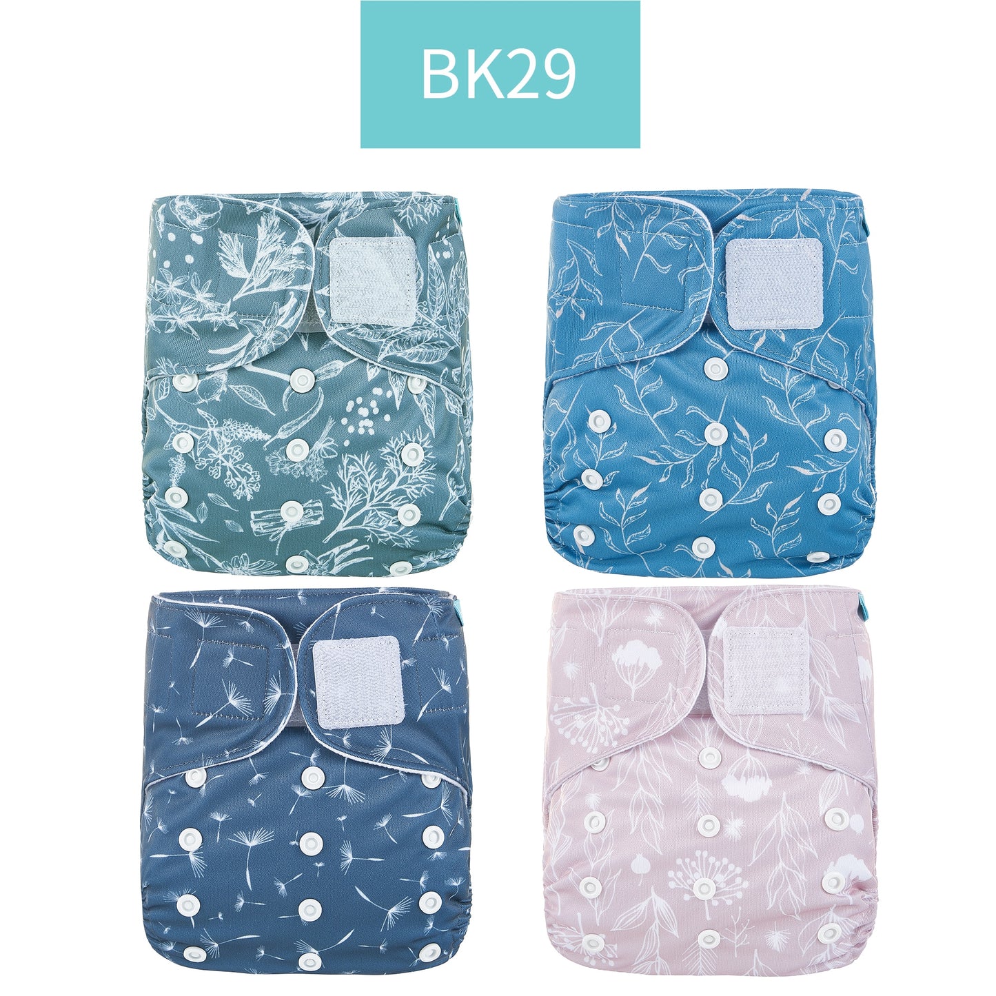 Happyflute 2023 4pcs/set Washable Eco-friendly Baby Cloth Diaper Ecological Adjustable Nappy Reusable Diaper Fit 0-2year 3-15kg