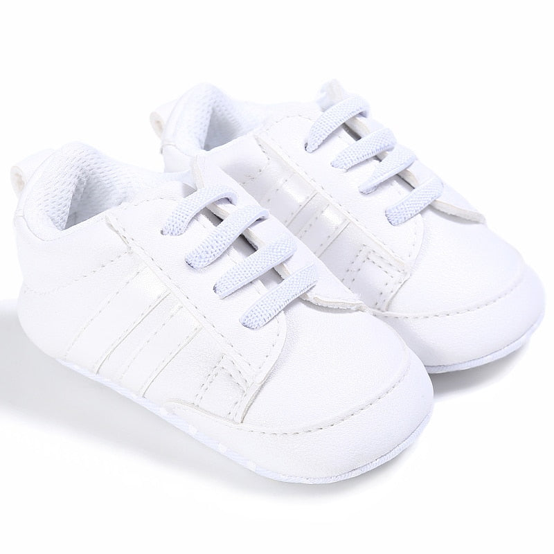 Newborn Baby Shoes Boy Girl Classical Sport Soft Sole PU Leather Multi-Color First Walker Crib Moccasins Casual Sneakers Shoes