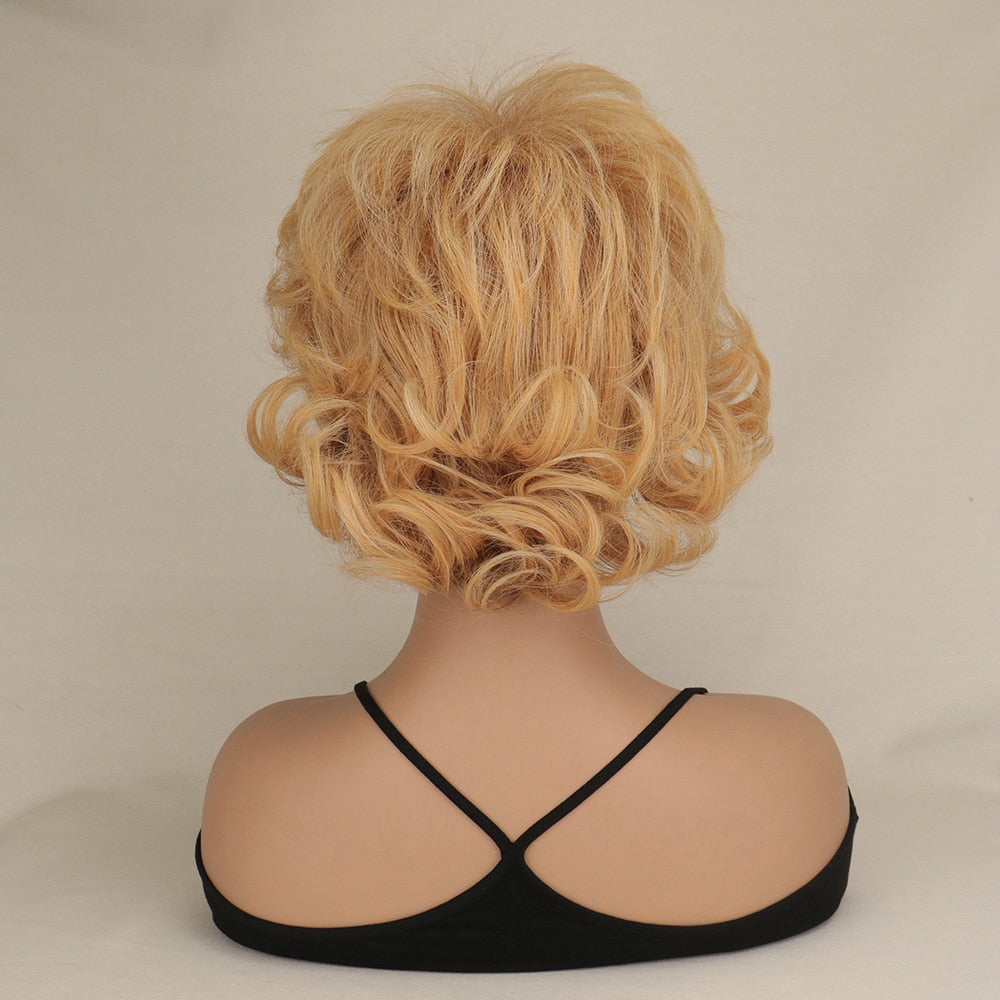 WHIMSICAL W Synthetic Women's High Quality Short Wig Natural Hair Curly Full Wig Thick Wigs For Everyday