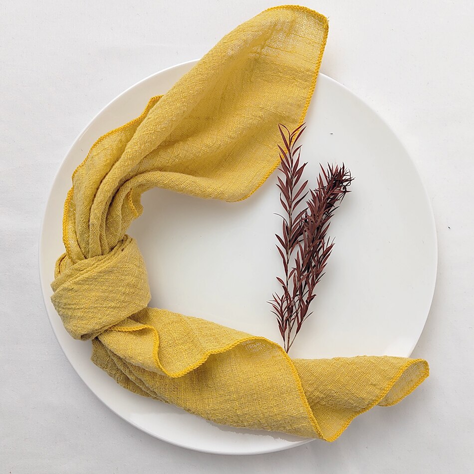 10PCS Sage Green Gauze Crepe Cloth Napkins Pack Pure Cotton Fabric 40x40cm Wedding Decor Everyday Use Dinner Tea Towel
