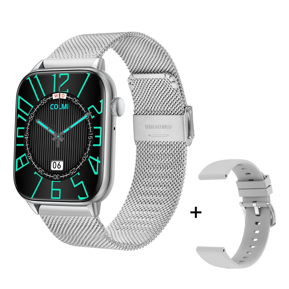 COLMI C60 Smartwatch 1.9 inch Full Screen Bluetooth Calling Heart Rate Sleep Monitor 100 Sport Models Smart Watch For Men Women