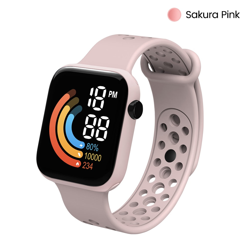 Twitch Children Kids Watch Wristwatch Boy Girls Sport LED Simple Color Silicone Strap Kids Watches Student Gift For Wholesale