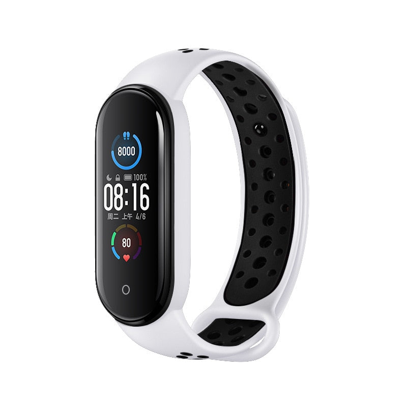 Straps for Xiaomi Mi Band 3 4 Silicone Material Replacement Bracelet Silicone Strap for Xiaomi Mi Band 5 Smart Watch Accessories