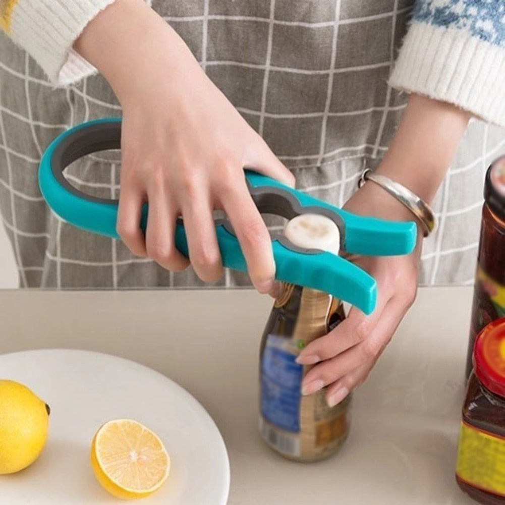 Jar Opener Easy Grip Bottle Opener Twist Off Lid Quick Opening Cooking Everyday Use For Weak Hands And Arthritis