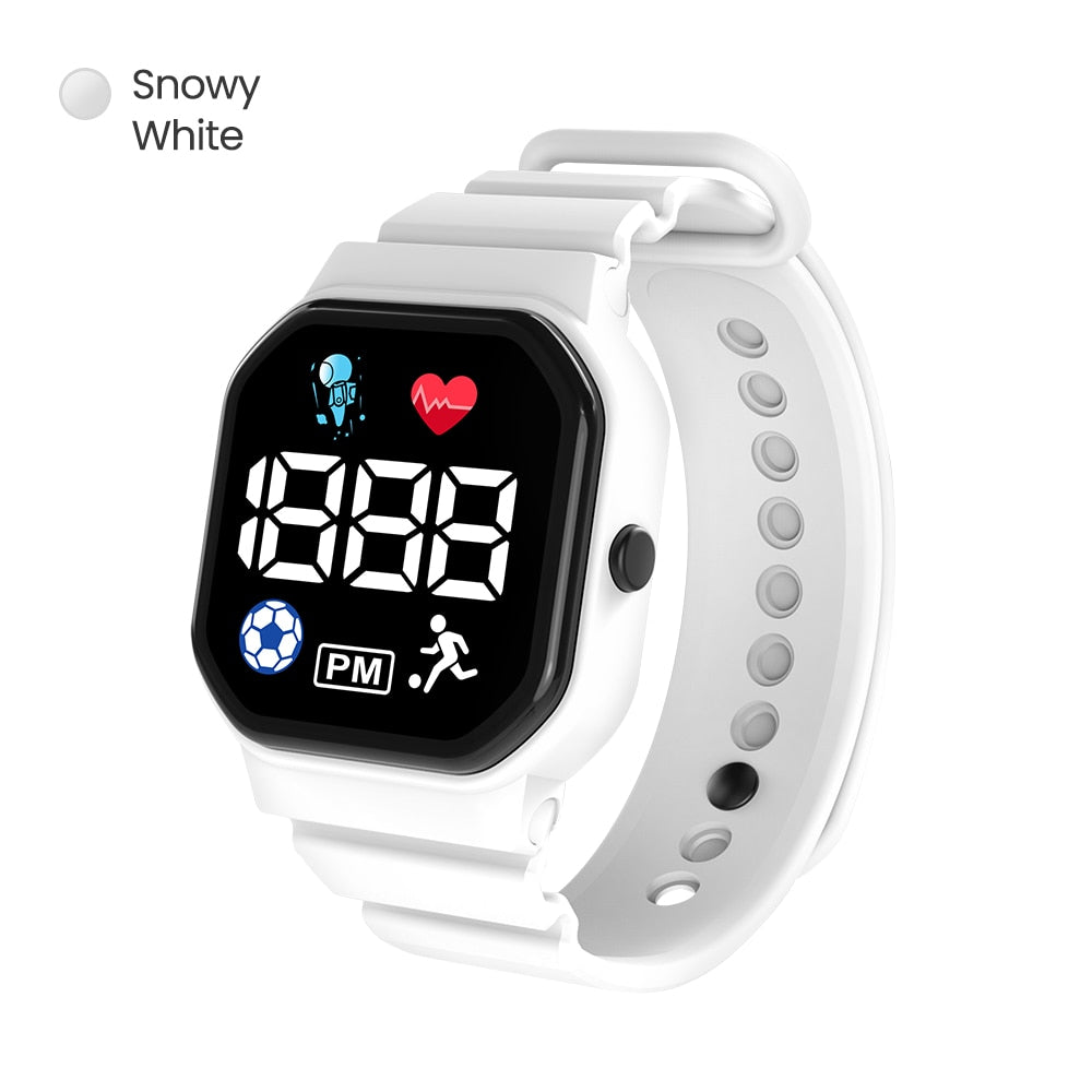 Twitch Children Kids Watch Wristwatch Boy Girls Sport LED Simple Color Silicone Strap Kids Watches Student Gift For Wholesale
