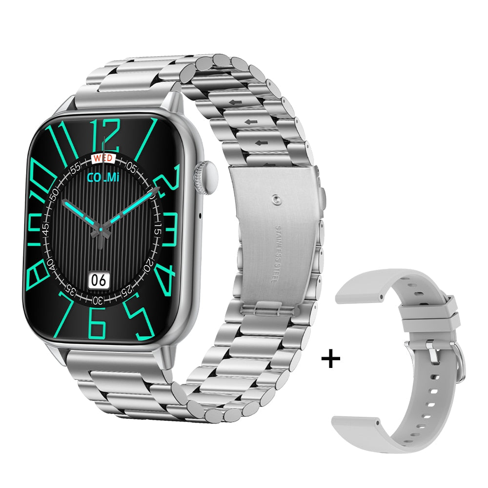 COLMI C60 Smartwatch 1.9 inch Full Screen Bluetooth Calling Heart Rate Sleep Monitor 100 Sport Models Smart Watch For Men Women