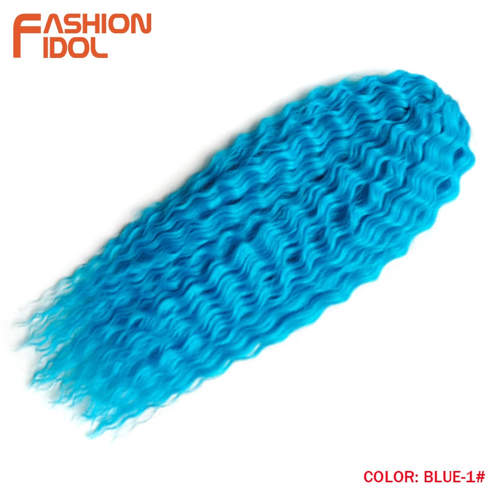 Ariel Curl Hair Water Wave Twist Crochet Hair Synthetic Braid Hair Ombre Blonde Pink 22 Inch Deep Wave Braiding Hair Extension