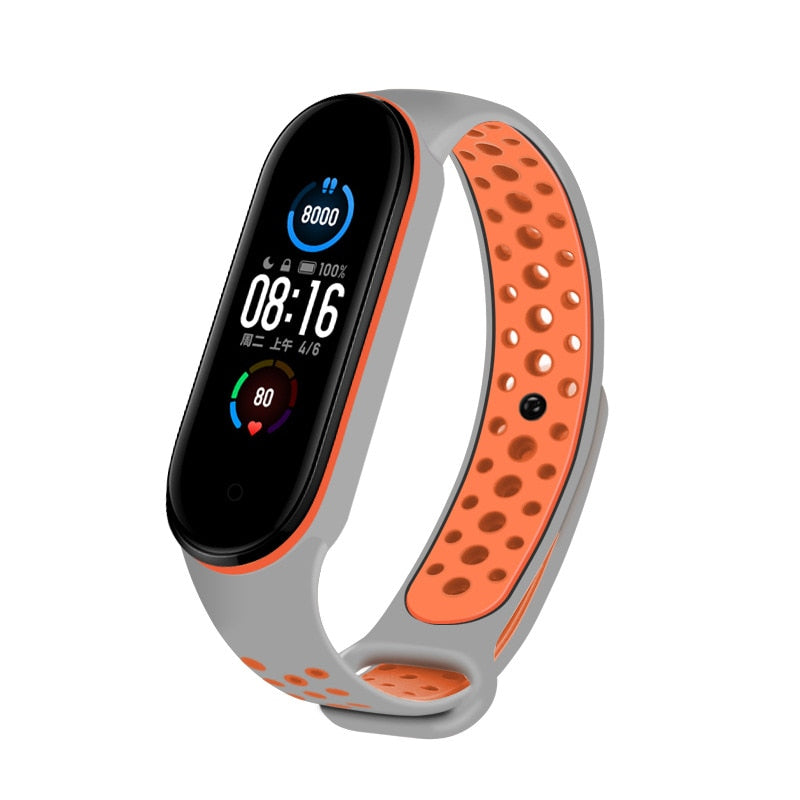 Straps for Xiaomi Mi Band 3 4 Silicone Material Replacement Bracelet Silicone Strap for Xiaomi Mi Band 5 Smart Watch Accessories