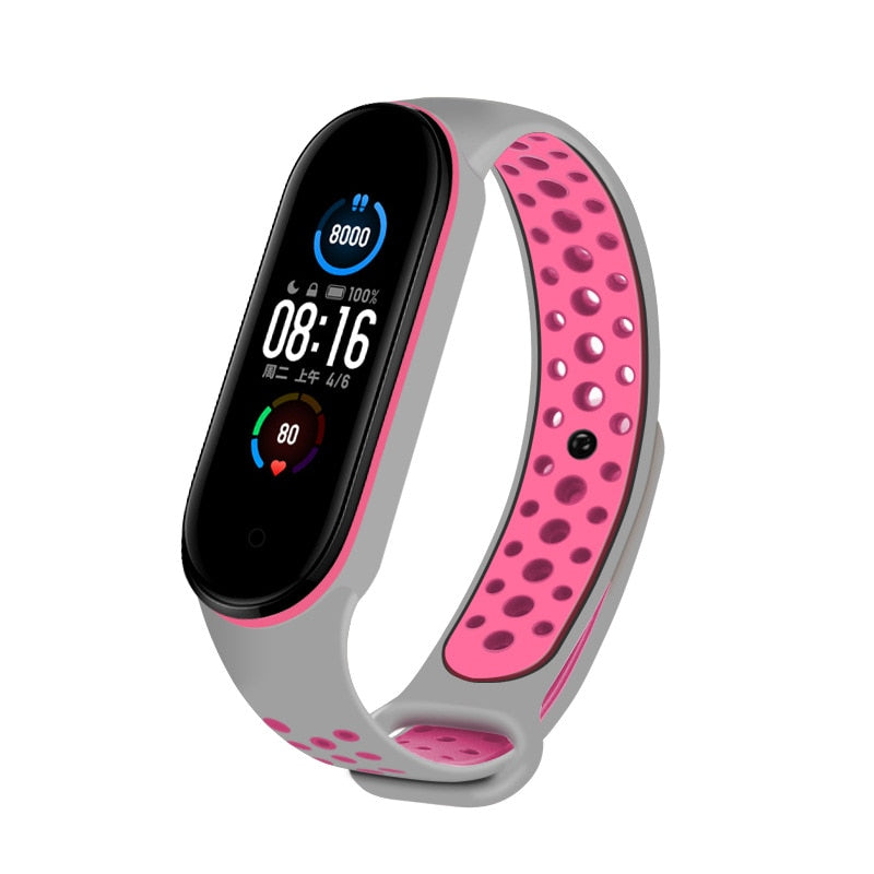 Straps for Xiaomi Mi Band 3 4 Silicone Material Replacement Bracelet Silicone Strap for Xiaomi Mi Band 5 Smart Watch Accessories