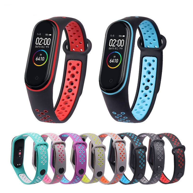 Straps for Xiaomi Mi Band 3 4 Silicone Material Replacement Bracelet Silicone Strap for Xiaomi Mi Band 5 Smart Watch Accessories