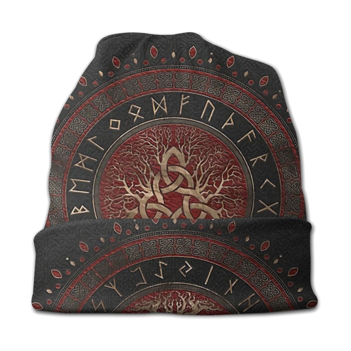 Bonnet Hats Viking Ragnar Lothbrok Men Women&#39;s Knitting Hat Tree Of With Triquetra Winter Warm Cap Street Skullies Beanies Caps