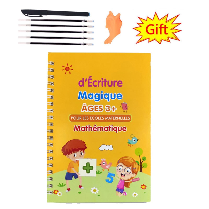 Free Shipping SANK Copybooks Pen Magic Copy Book Free Wiping Children&#39;s Kids Writing Sticker Practice Copybook For Calligraphy
