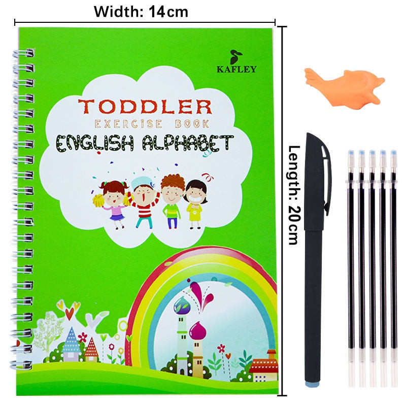Free Shipping SANK Copybooks Pen Magic Copy Book Free Wiping Children&#39;s Kids Writing Sticker Practice Copybook For Calligraphy