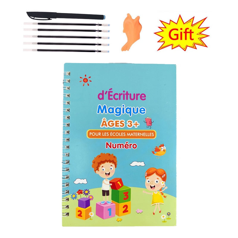 Free Shipping SANK Copybooks Pen Magic Copy Book Free Wiping Children&#39;s Kids Writing Sticker Practice Copybook For Calligraphy