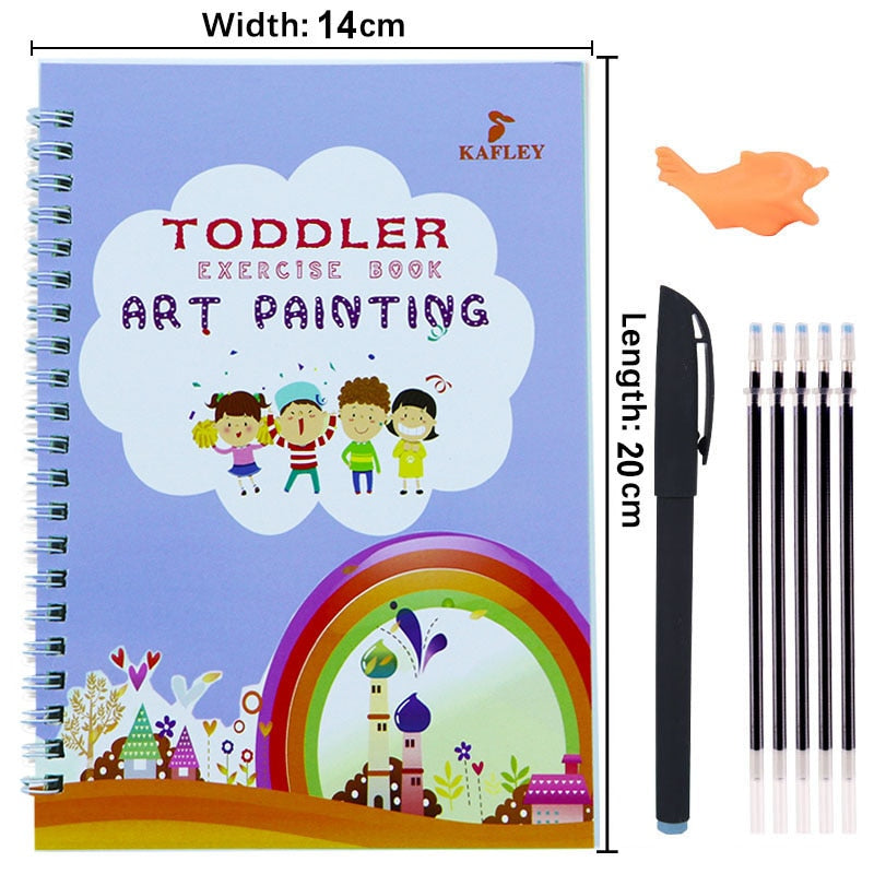 Free Shipping SANK Copybooks Pen Magic Copy Book Free Wiping Children&#39;s Kids Writing Sticker Practice Copybook For Calligraphy