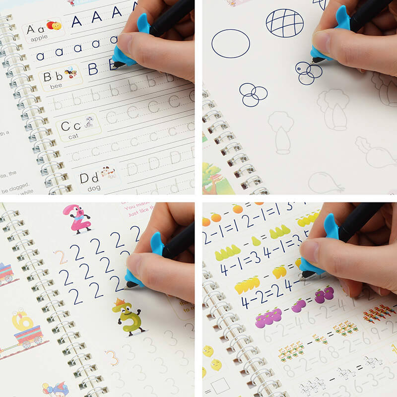 Free Shipping SANK Copybooks Pen Magic Copy Book Free Wiping Children&#39;s Kids Writing Sticker Practice Copybook For Calligraphy