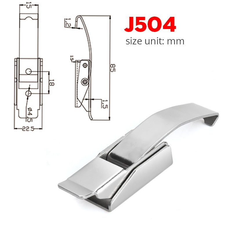 KAK Cabinet Boxes Spring Loaded Latch Catch Toggle Hasp Mild Steel Hasp For Sliding Door Simple Window Hardware Tool Box Lock
