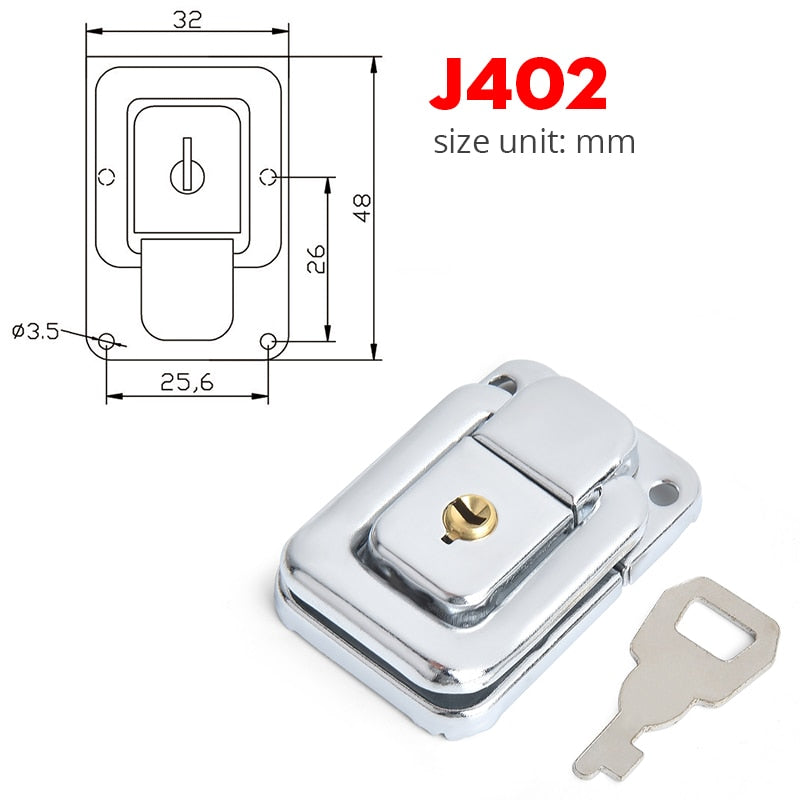 KAK Cabinet Boxes Spring Loaded Latch Catch Toggle Hasp Mild Steel Hasp For Sliding Door Simple Window Hardware Tool Box Lock