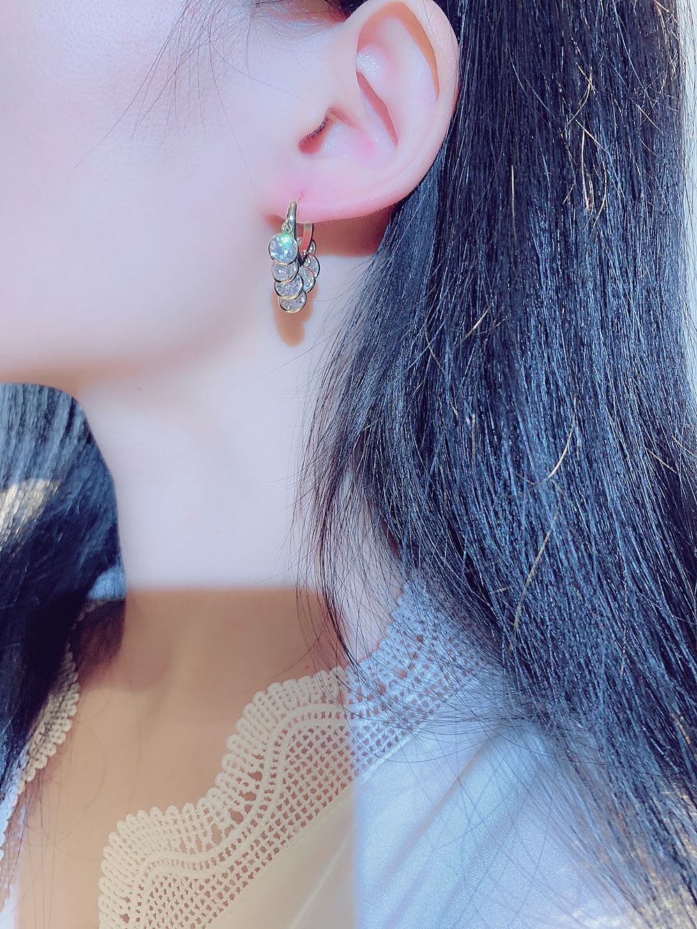 Shine Tassels Top Quality Zircon Earring Super Charm Rhinestone Temperament Fashion Engagement Ear Stud for Lady Wedding Pendant