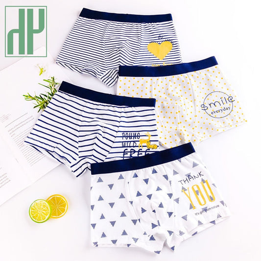 HH 2 Piece Kids Boys Underwear Cartoon Children&#39;s Shorts Panties for Baby Boy Toddler Boxers Stripes Teenagers Cotton Underpants