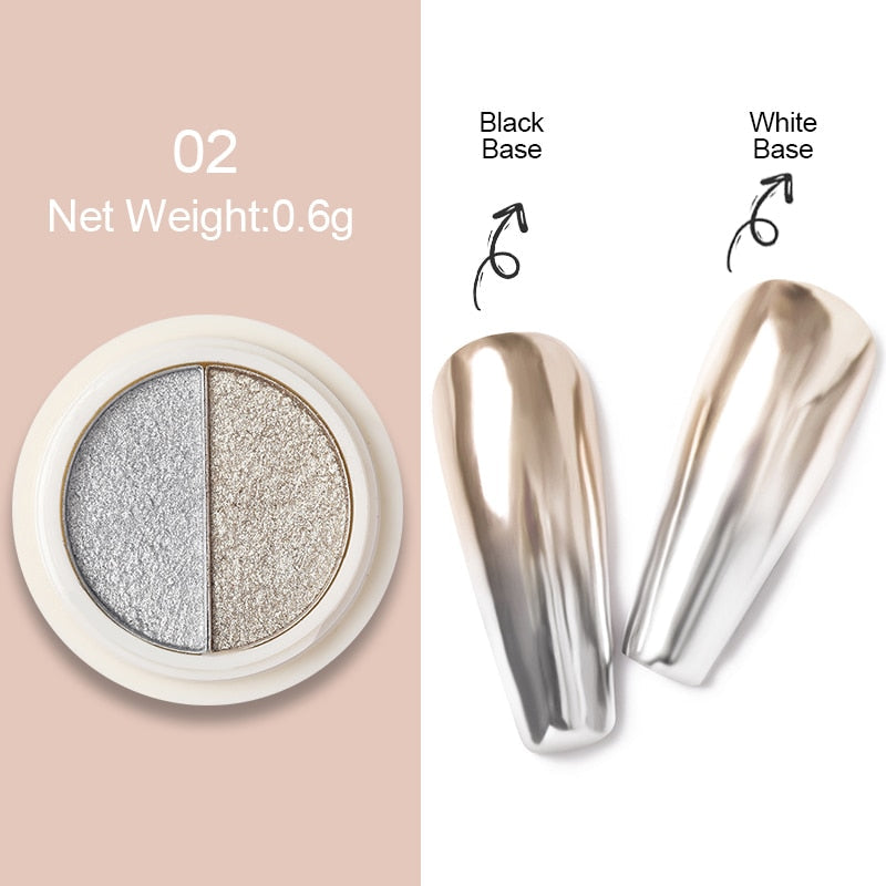 1Box Nail Mirror Glitter Powder Metallic Colorful Dust Metal Effect Nail Glitter Gold Nail Art UV Gel Polish Chrome Flakes Dust
