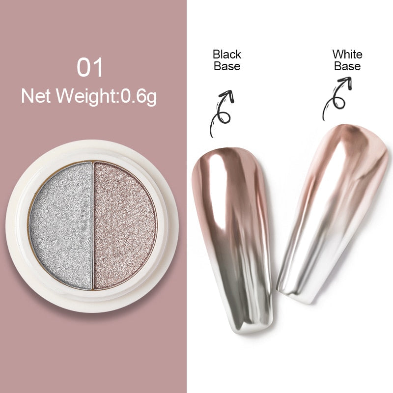 1Box Nail Mirror Glitter Powder Metallic Colorful Dust Metal Effect Nail Glitter Gold Nail Art UV Gel Polish Chrome Flakes Dust