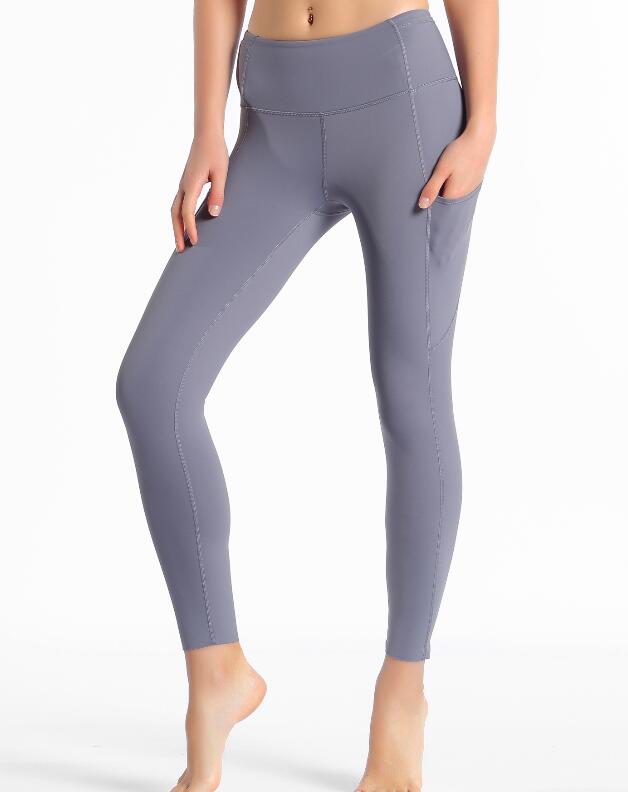 2022 Workout Gym Sport Suits Women Pocket High Waist Sports Tight Leggings 4-way Stretch Fabric 7/8 pant size XS-XL