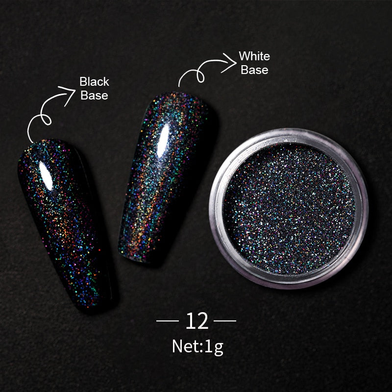 1Box Nail Mirror Glitter Powder Metallic Colorful Dust Metal Effect Nail Glitter Gold Nail Art UV Gel Polish Chrome Flakes Dust