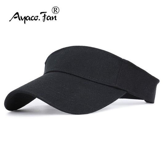 Summer Sun Hats Men Women Cotton Adjustable Visor UV Protection Top Empty Solid Sport Tennis Golf Running Sunscreen Baseball Cap
