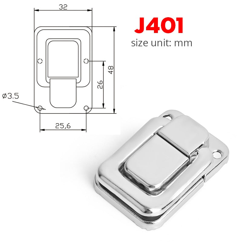 KAK Cabinet Boxes Spring Loaded Latch Catch Toggle Hasp Mild Steel Hasp For Sliding Door Simple Window Hardware Tool Box Lock