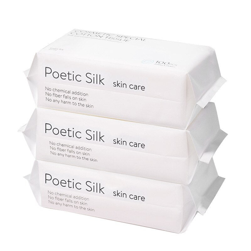 100PCS Disposable Wash Face Towel, Clean Face Towel, Make of Cotton, Remove Makeup Towel, Wash Facial Tissue